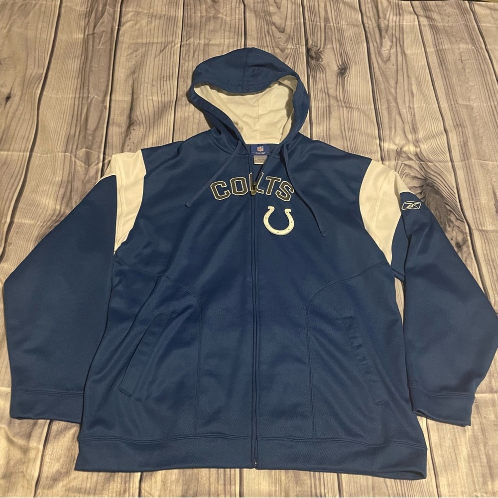 NFL Colts Reebok Zip Up Sweater Jacket
